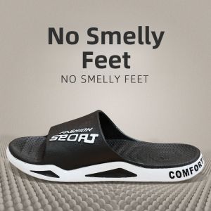 Mens Anti-slip Summer Outdoor Thick Bottom Fashionable Large Size WearResistant SlipOn Sandals Sports Style PVC Material