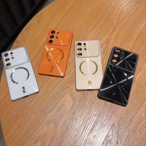 Original Laser Bling For Magsafe Phone Case for Samsung Galaxy S26 S24 S25 Ultra S26 S25 Plus FE Case Magnetic Shokproof Cover