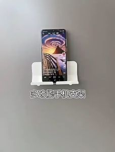 Wall Phone Remote Holder Adhesive Wall Mount Charging Station Wall Storage Organizer for Phone Remote Multifunctional Wall-mounted Storage Box Punch-free Mobile Phones Remote Control Storage Rack Holders Wall Debris Storage Holder