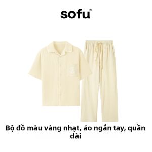 Bộ Đồ Ngủ Nữ Cotton Hai Lớp Dễ Thương Tay Ngắn