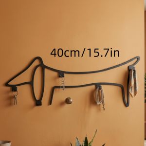 CIFBUY Picasso Dachshund Metal Wall Art Mid Century Modern Key Holder & Coat Rack Functional Home Decor