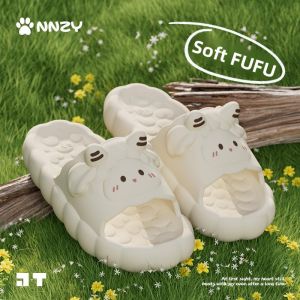 MONLEYTA | Girls Cartoon Sheep Slippers Summer Indoor Home Use Anti-Slip No Odor EVA Comfortable Feeling Flat Sandals Home Slippers
