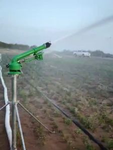 สปริงเกอร์กังหันแรงดันสูง 40-120 เมตร ระยะสเปรย์ 360 องศา หมุนได้ 2 รู ครอบคลุม หัวฉีด 2 รู