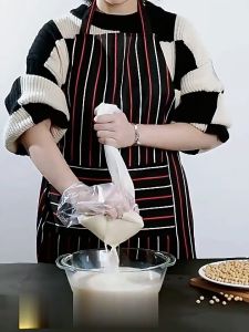 Satu Keluarga Kain Saringan C1207 Kantung Penyaring Susu Kedelai Santan Filter Mesh Serbaguna