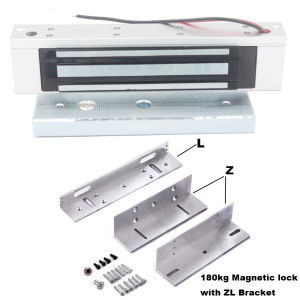 Khóa Điện Từ 180kg 350lbs DC 12V Khóa Điện Từ Cửa Đơn Có Giá Đỡ ZL Để Kiểm Soát Truy Cập - Công Suất 280kg 600lbs