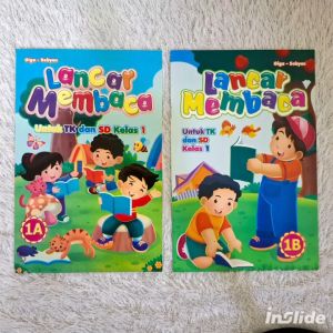 Lancar Membaca 1A & 1B untuk Paud dan Tk (pajang polos)