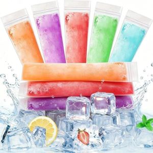 200Pcs Popsicle Bags Disposable Ice Pop Bags Leakproof Ice Candy Bag for Homemade Popsicles Slushie Pouches Smoothie