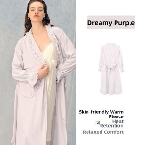 Gainreel | French Style Crystal Fleece Thick Warmer Robe