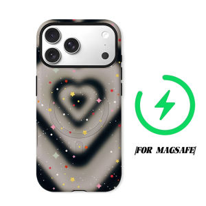 Heart Star Phone Case for iPhone 18 17 16 15 14 13 12 11 Air Pro Max Plus Double-layer Cover
