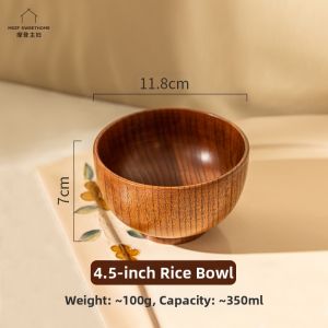 MODERN SWEETHOME | Shatterproof Heat Resistant Wooden Bowl for Children