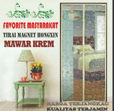New merk hongxin asli! Tirai Pintu Magnet Anti Nyamuk Ukuran 90x210 cm.