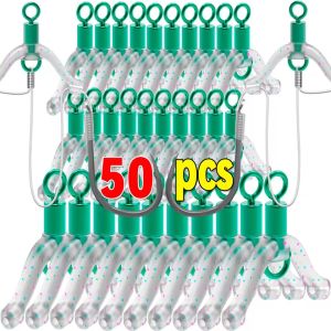 50ชิ้นอุปกรณ์แยกตะขอตกปลาแยกซิลิโคนสำหรับแท่นขุดเจาะสายย่อยอุปกรณ์จัดตำแหน่งเพิ่มอัตราการจับอุปกรณ์ตกปลาคาร์พ