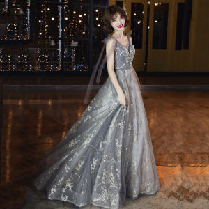 ชุดตอนเย็นงานเลี้ยง Glary Star ใหม่ประชุมประจำปียาวเซ็กซี่สายรัดอาหารค่ำโมเดอเรเตอร์ชุดเดรสชุดกระโปรงยาวสำหรับเด็กผู้หญิง