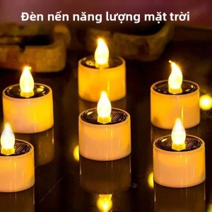 6 Chiếc Năng Lượng Mặt Trời Đèn LED Nến Flameless Chống Nước Sạc Cho Sân Vườn Trang Trí Nhà Chiếu Sáng Ngoài Trời
