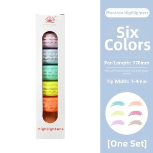 High Capacity Fluorescent Marking Pen 6 Colors