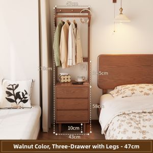 DONGMU | Multifunctional Bedroom Storage Clothes Hanger Bedside Table