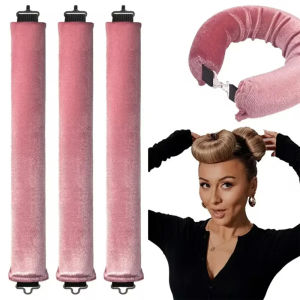 Heatless Hair Curlers Satin Curling Rod Headband No Heat Silk Curls Lazy Hair Rollers Soft Hair Curler to Sleep In Styling Tools