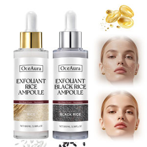 Tinh Chất Dưỡng Da Mặt Tẩy Tế Bào Chết Bằng Gạo Đen Trắng - Loại Bỏ Da Chết Làm Sáng Da Bổ Sung Dưỡng Chất Thu Nhỏ Lỗ Chân Lông Axit Hyaluronic Làm Sáng Da Cho Cả Nam Và Nữ