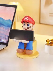 นาฬิกาตั้งโต๊ะดิจิตอลมาริโอ นาฬิกาตั้งโต๊ะแบบสร้างสรรค์สำหรับห้องนั่งเล่น ตกแต่งชั้นวางเครื่องเสียง เครื่องประดับตกแต่ง