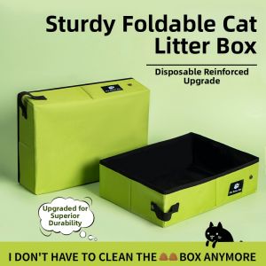 MLZH | Portable Foldable Disposal Cat Litter Box