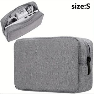 1PC Portable 3C Digital Accessories Storage Bag Zipper Travel Organizer Case for USB Data Cables Headphones Charger Makeup