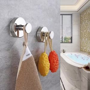 Towel Hooks Extra Sticky Stainless Wall Coat Racks Rustproof Hook Holder Wall Mount Punch-free Hanger for Kitchen Bathroom Home