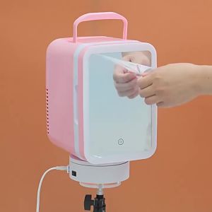 (Original)夏季车载冰箱迷你多功能便携带美容化妆镜小冰箱车家用4L冷藏箱