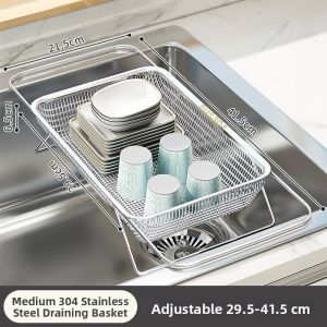 jeagutt | Extendable Stainless Steel Dish Rack