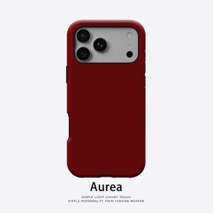 Potdemiel | Aurea Case Matte Bumper For Magsafe Case For iPhone 18 17 16 15 14 Plus 13 Pro Max Shockproof Hard PC Deep Wine Red Cover