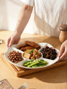 Yomerto | Five-Compartment Ceramic Serving Platter
