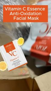 VC Essence Facial Mask with Anti-Oxidation Formula: High-Potency Vitamin C Radiance Boosting Ultra Hydrating Skin Sebum Control Brightening Treatment Deep Moisture Nourishing Face Care Even Skin Tone Revitalizing Antioxidant Protection