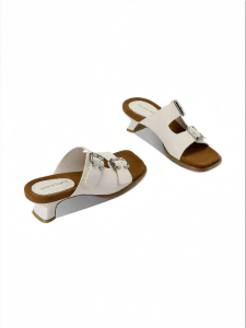 JESSICA SOPHIA | Summer Chunky Heel Leather Fashion Slippers
