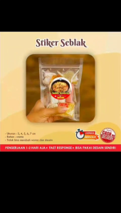 Stiker Seblak / Pedas / Makanan / Hot / Cromo / Stiker bulat / Label kemasan