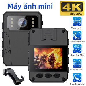 Camera Đeo Thân Mini Full HD 4K Với Tầm Nhìn Ban Đêm Máy Ghi Hình Di Động Dành Cho Cảnh Sát Thực Thi Pháp Luật Tích Hợp Ổn Định Hình Ảnh GYRO