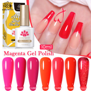 BORN PRETTY Red Trendy 10ml Gel Nail Art Polish Gel Semi Permanent Solid Nail UV Gel Varnish Soak Off UV Gel for Base Top Coat