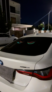 2pcs/set Dynamic demon eye lights Car sticker LED display front and rear glass lights fun personality creative soft screen lights