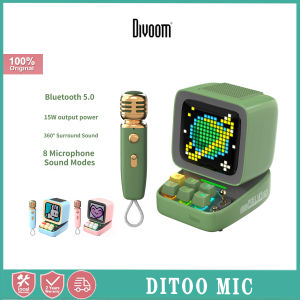 Divoom Ditoo Mic Đa Chức Năng Loa Bluetooth máy tính mini K Bài Hát Microphone âm thanh Bluetooth