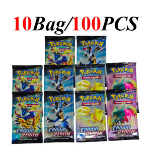 Takara Tomy | 100PCS Cards Pokémon Booster Packs TCG Trading Cards Paradox Rift Chaos Rising Prismatic Evolutions Game Card Packs for Gift