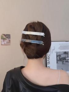 กิ๊บติดผมแบบหนีบโลหะสไตล์เรียบง่ายสำหรับผู้หญิง กิ๊บติดผมแบบยาว กิ๊บติดผมแบบหนีบขวาง กิ๊บติดผมแบบมีฟัน กิ๊บติดผมแบบใหม่ ประดับผม เครื่องประดับผม