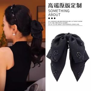 Fancy Starry Ponytail Clip Womens New Arrival Ribbon Bowknot Grip Minimalist Fashion Hairpin Hairware