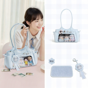 TOUTOU | Sky Grid Small Snack Carry Large Capacity Tote Bag