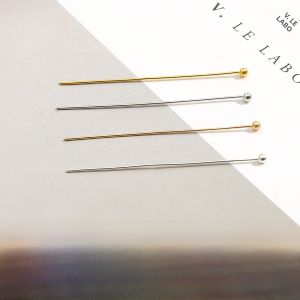200 Pieces Copper Colored Ball Pins Big Head round Head Earring DIY Handmade Material Ancient Style Jewelry Accessories