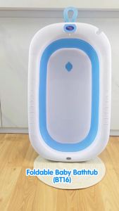 Baby Safe Foldable Baby Bathtub Silikon Bak Mandi Lipat Bayi Bath Tub BT16