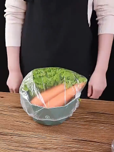 100Pcs Disposable Plastic Wrap Food Grade PE Fresh Keeping Film Cover Universal Dustproof Wrap