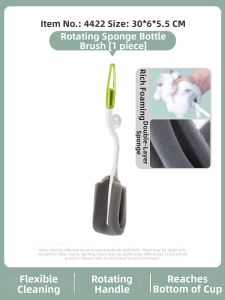 CHAHUA | Home Long Handle Sponge Bottle and Cup Cleaning Brush