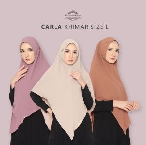 KHIMAR CARLA SIZE L VALENSHAQUEEN HIJAB BAHAN CRINKLE AIRFLOW TANPA TALI KERUDUNG TERBARU IKKA MEMEI