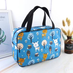 Large Capacity Portable Bath Bag Womens Wash Bag Travel Bath Basket Handheld Toilet Articles Storage Bag Canvas Material
