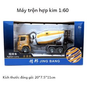 Xe Tải Trộn Bê Tông Hợp Kim JINGBANG Xe Đồ Chơi Trẻ Em Xe Tải Rơ Moóc Xe Mô Hình Tĩnh Đồ Chơi Mô Phỏng Bằng Kim Loại Trung Quốc