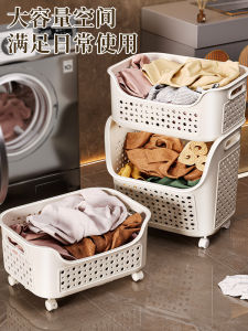 Large Capacity Dirty Clothes Basket with Wheels for Bathroom Home Use Nordic Style Storage Basket Bedroom Organizer