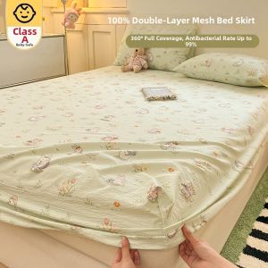 KAMONI | High-quality Double Layer Gauze Bed Skirt 3pc